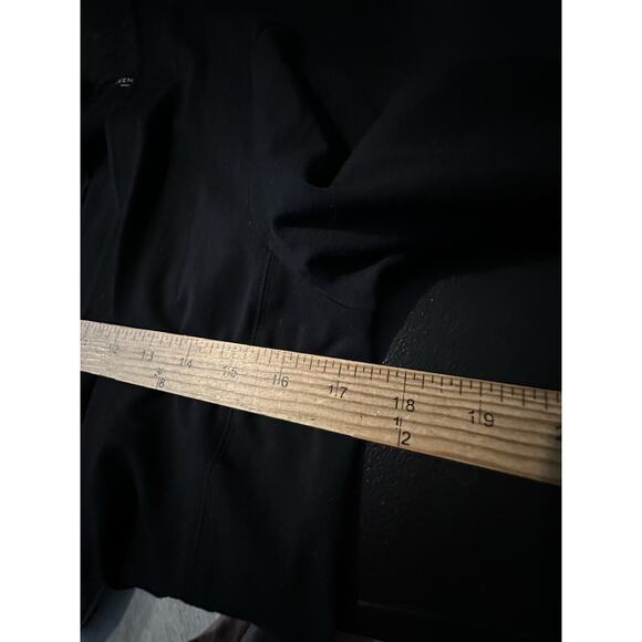 Eileen Fisher Small Open Draped Front Blazer Jacket Black Knit 39-27 - Picture 6 of 8